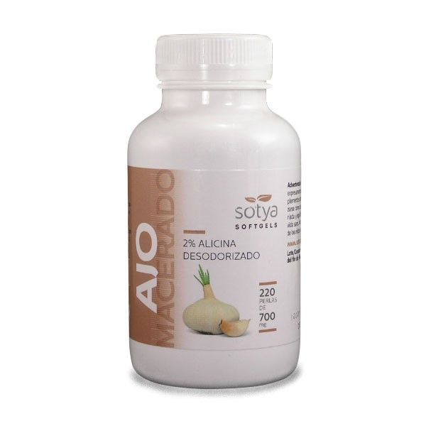 Imagen Aceite de Ajo Macerado 220 Perlas de 700 mg. Sotya Ajo macerado 220 perlas