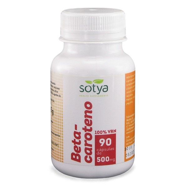 Imagen Betacaroteno 90 cápsulas 500 mg. Sotya Betacaroteno cápsulas de Sotya