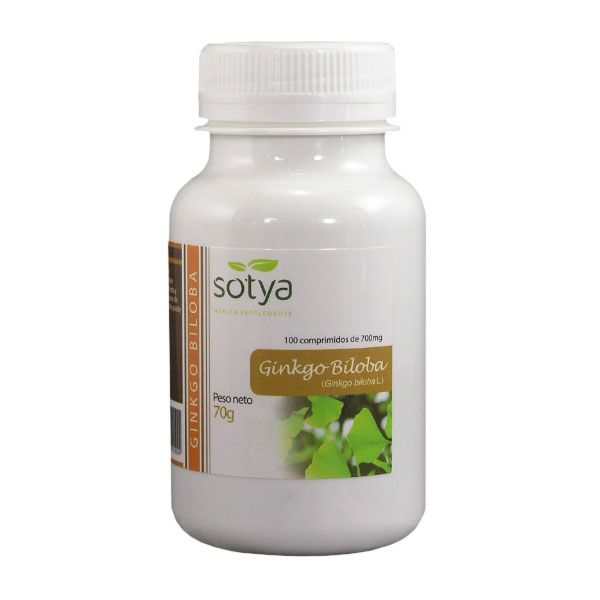 Imagen Ginkgo Biloba 100 comprimidos 700 mg. Sotya Ginkgo biloba circulación Sotya comprimidos