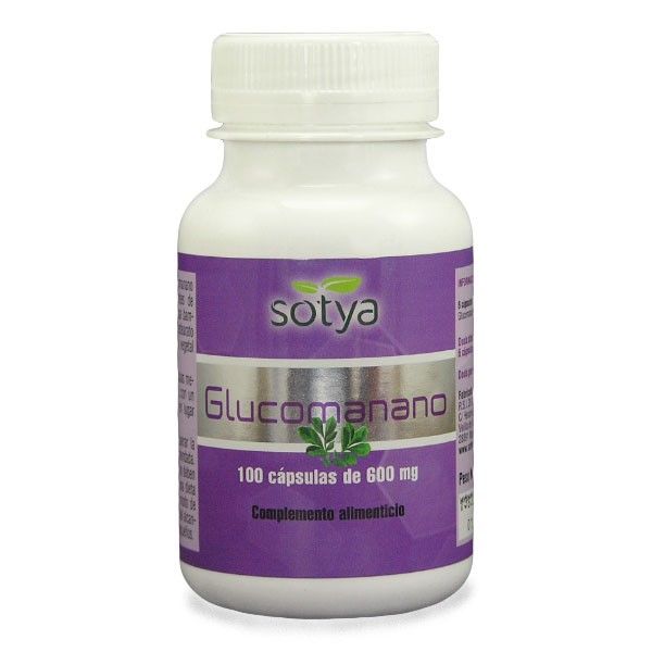 Imagen Glucomanano 100 cápsulas de 600 mg. Sotya Adelgazar con glucomanano