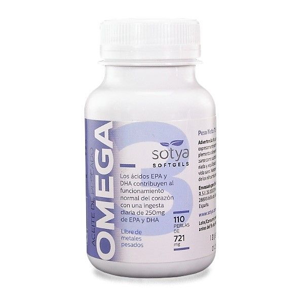 Imagen Omega 3 110 perlas de 721 mg. Sotya. Perlas omega 3 Sotya