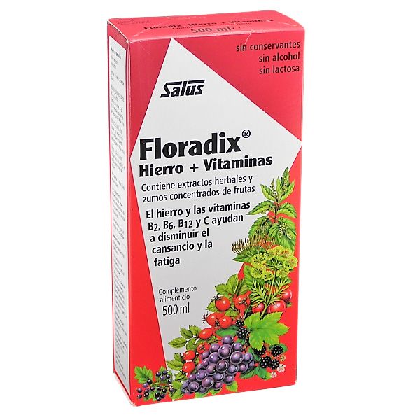 Imagen Floradix con hierro y vitaminas 500 ml. Salus Jarabe de hierro Floradix