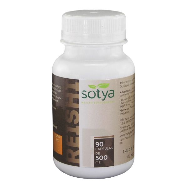 Imagen Reishi 90 cápsulas de 500 mg. Sotya Reishi ganoderma de Sotya