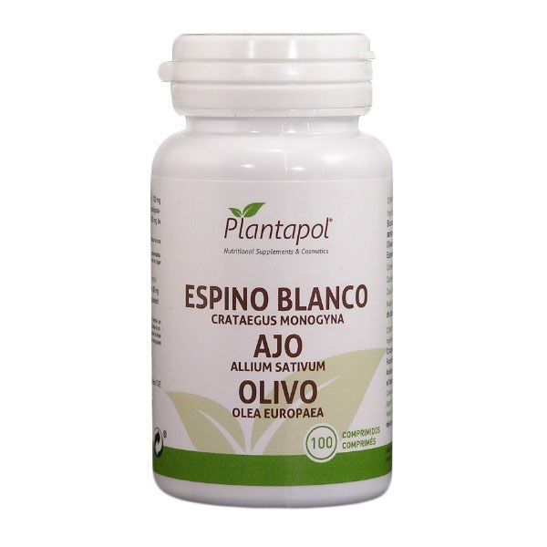 Imagen Espino Blanco, Ajo, Olivo, 100 comprimidos - Plantapol Espino Blanco Ajo Olivo