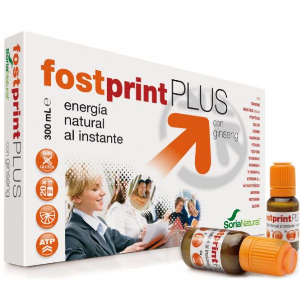 Fostprint Plus Ginseng 20 viales 15 ml Soria Natural Fostprint Plus ginseg viales