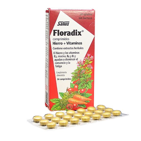 Imagen Floradix 84 Comprimidos de SALUS. Floradix comprimidos hierro y vitaminas