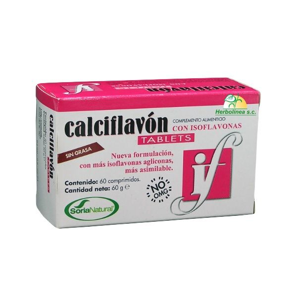 Imagen-calciflavón-isoflavonas-de-soja-60-comprimidos-Soria-Natural Comprar calciflavón isoflavonas de soja