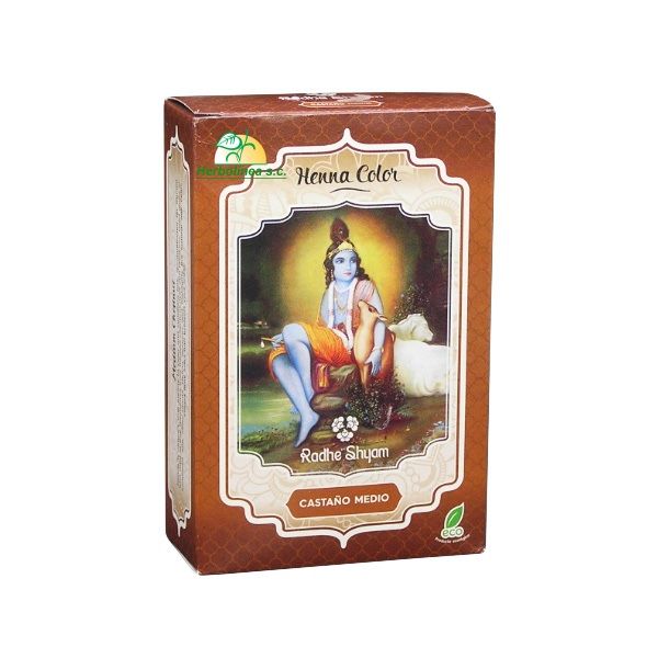 Imagen-Henna-Castaño-Medio-en-Polvo-Radhe-Shyam Tinte henna castaño medio