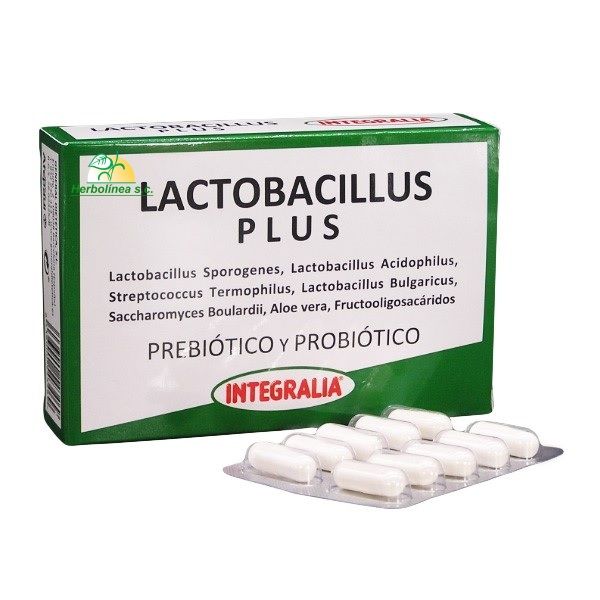 Lactobacillus Plus Integralia – Probióticos y prebióticos 60 cápsulas Lactobacillus Plus Integralia cápsulas probióticos