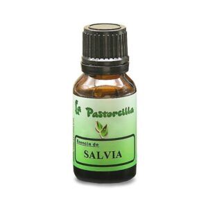 Esencia de salvia natural alimentaria 14 cc en frasco de cristal